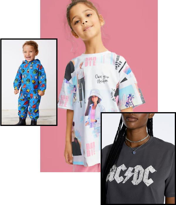 Marvel, Barbie and ACDC Casual Wear