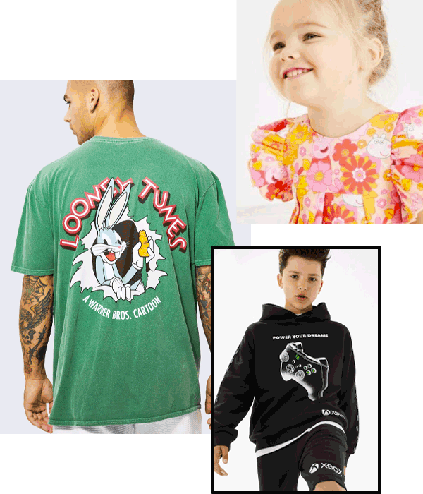 Looney Tunes, Peppa Pig and Xbox Casual Wear